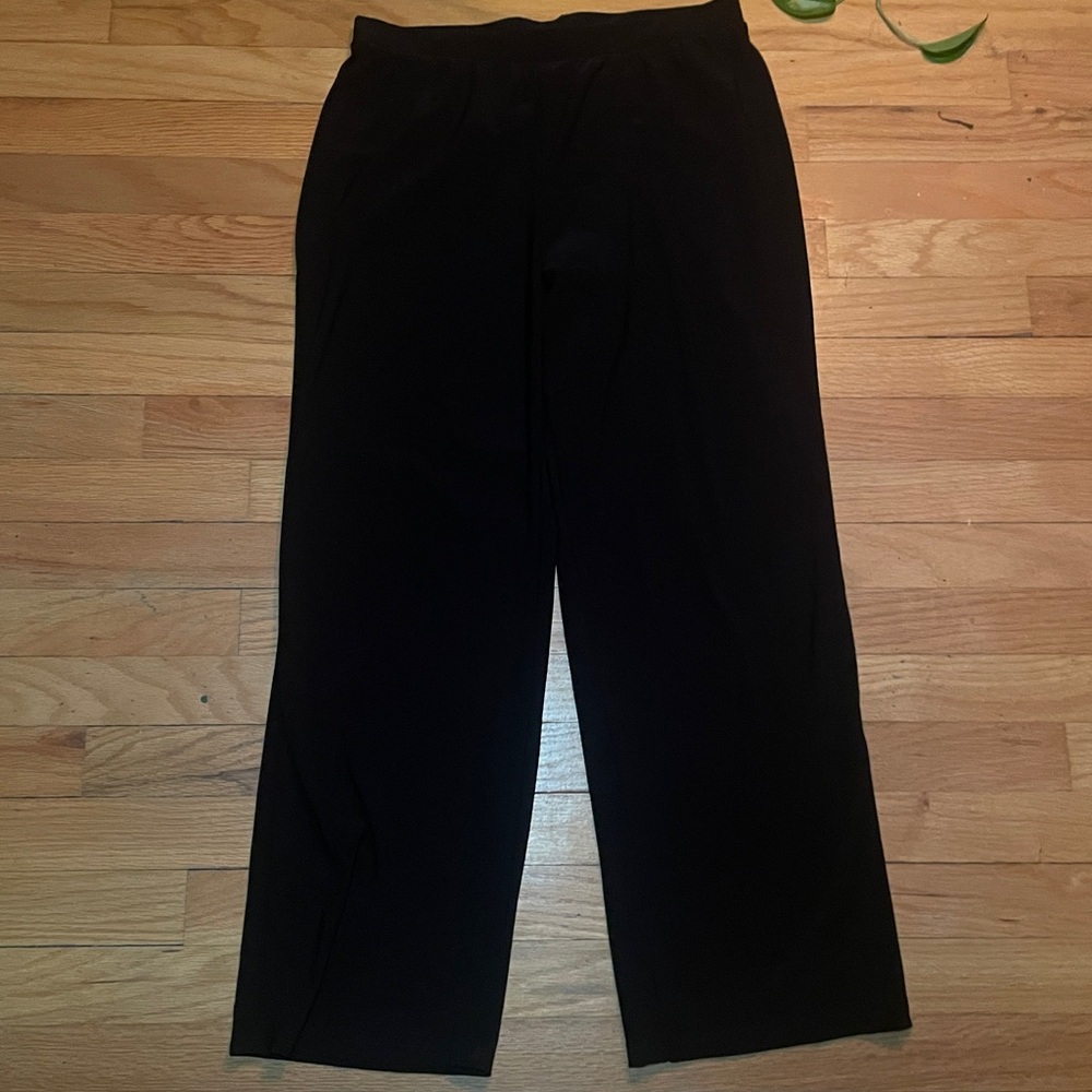 carole little petite large black elastic slacks